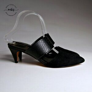 Dolce Vita Snake Print Kitten Heels in Black Women Size 8